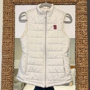 Stanford white puffer vest XS